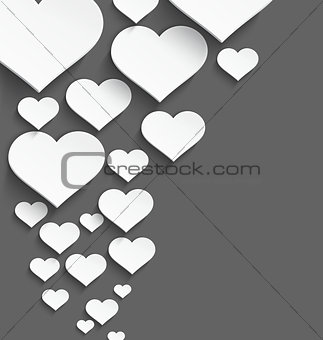 White heart border