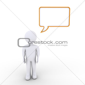 A person and a speech bubble