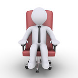 Businessman is relaxing on chair