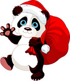 Panda with a sack full of gifts 