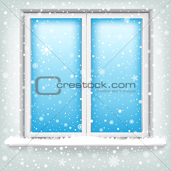 window and snow
