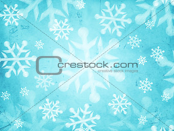 abstract light blue background with snowflakes