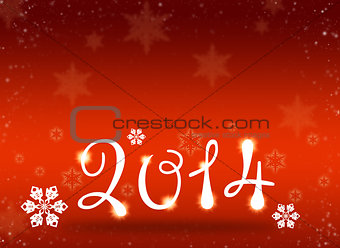 2014 with reflections and snow