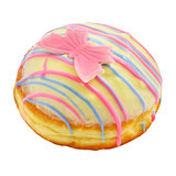 Donut with pink butterfly