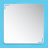 Abstract 3d white rectangle on a blue background