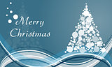Merry Christmas circle tree background