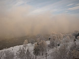 Winter time â foggy weather near the river Danube near Ruse