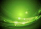 Bright green vector waves design