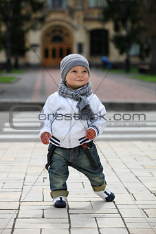 Cute little boy outdoors