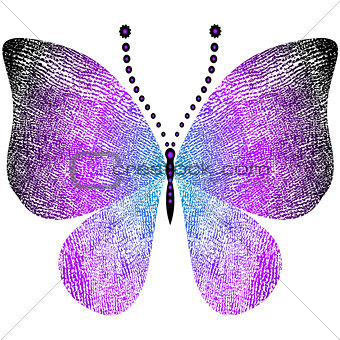 Fantasy grungy vintage butterfly
