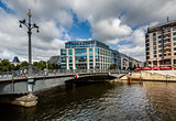 Friedrichstrasse Bridge Over the Spree River in Berlin, Germany