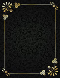 Vector ornate background with floral frame