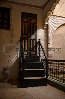 Riad wooden stairs