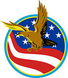American Eagle Carry USA Flag Retro