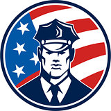 American Policeman Security Guard Retro