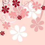romantic flower background vector illustration
