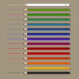 Set of flat Color Pencils