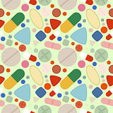 Flat Background of Pills