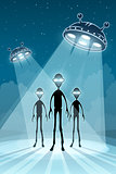 UFO alien newcomers and flying saucers