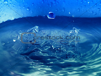 water drop and splash