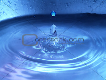 water drop and splash