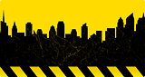 background with construction sign