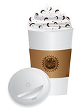 Espresso Drink To Go Cup with Lid Illustration
