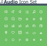 Audio icon set
