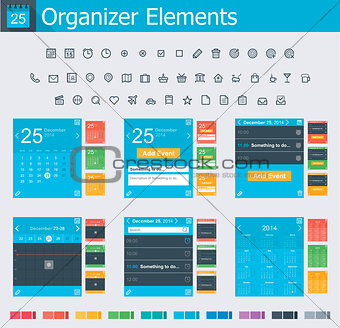 Organizer elements