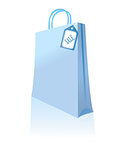 Blue shopping bag vector illustration