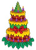 Christmas theme cake image 1