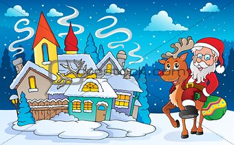 Winter scene with Christmas theme 5