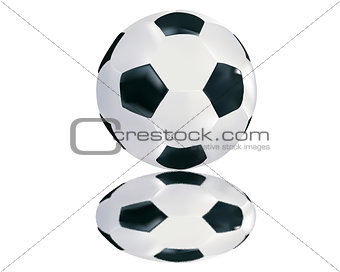 soccer ball with reflection