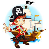 Pirate Kid and His Big War Ship