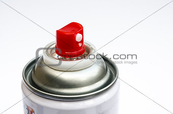 aluminum spray paint can isolate on white background