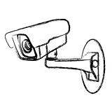 White Surveillance Camera (CCTV) 
