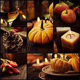 Autumn dinner collage