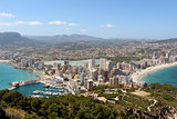 Panoramic view over Calp (Spain)
