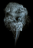 Smoke on black background.