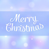 Merry Christmas typographic greeting card