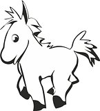 Cartoon funny horse