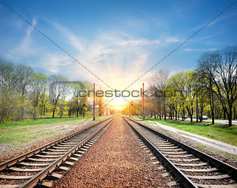 Railroad at sunrise