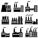 Industrial buildings, factories, power plants