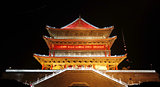 Night view of Drum Tower in Xian