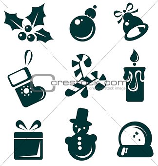 christmas symbols set
