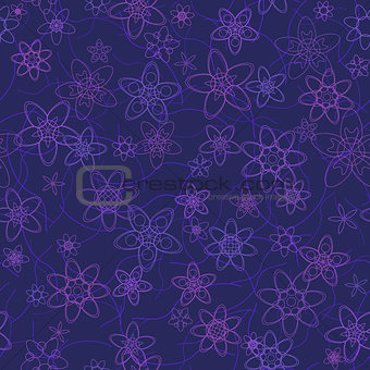 abstract flowers floral violet seamless background