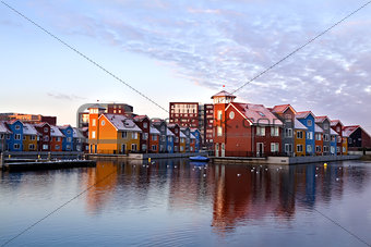 colorful buildings on water at Reitdieohaven