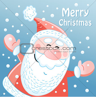 winter card with Santa Claus