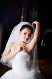 Gorgeous young  bride.