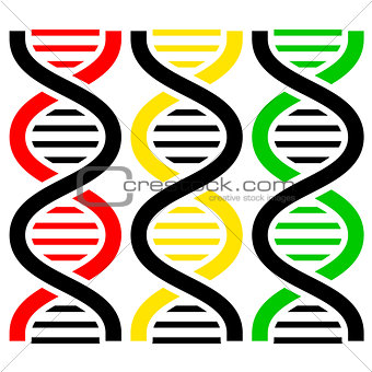 DNA Symbols . Vector illustration.